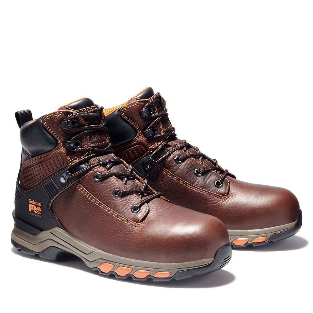 Bocanci De Muncă Timberland Barbati Maro/Negrii - Pro® Hypercharge 6\" Comp Toe - Romania - OTXKPA263